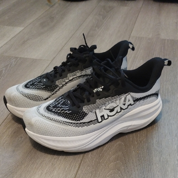 Hoka Shoes - HOKA Black and White Running/Walking Shoes